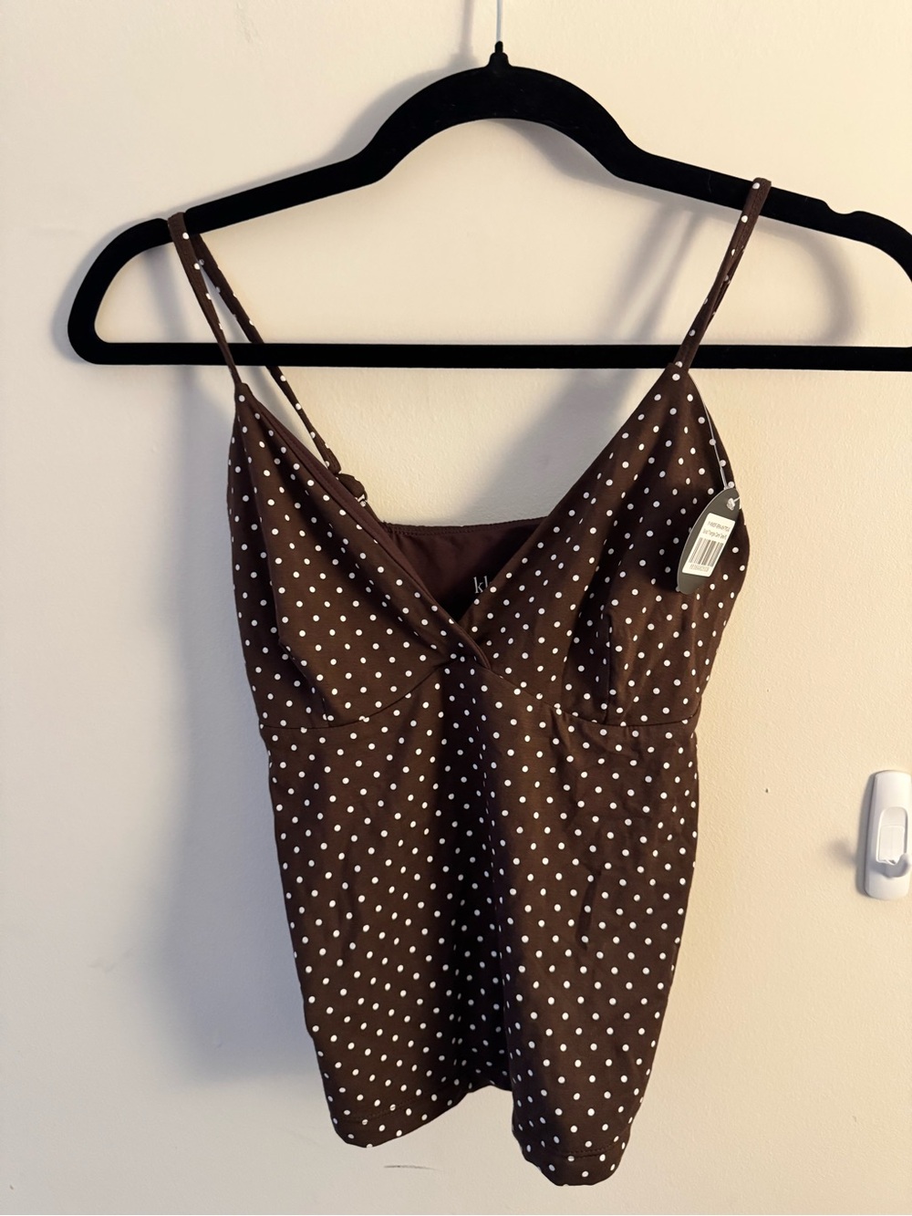 NWT Klassy Network Brown Polka Dot Cami
